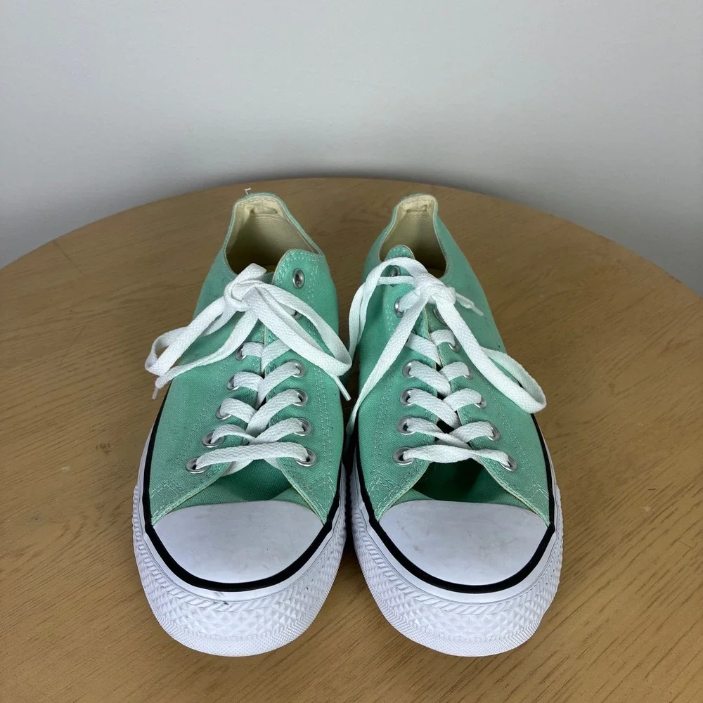 Converse Chuck Taylor All Star Low Top Mint Green Canvas Sneakers Womens 12